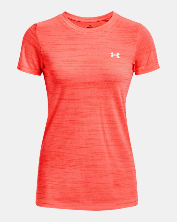 เสื้อแขนสั้น UA Tech™ Tiger สำหรับผู้หญิง in Red image number 4